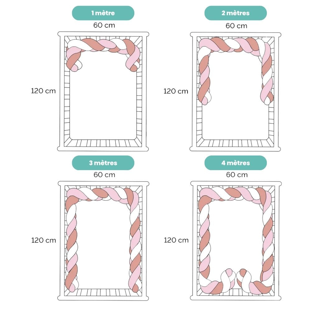 guide de taille tresses de lit Image