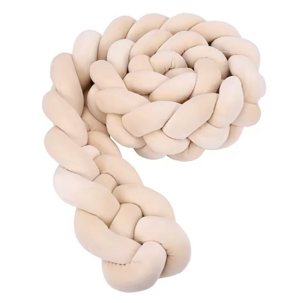 Tresse de Lit Bébé Beige | Tour de Lit Tréssé | Décoration Chambre Enfant