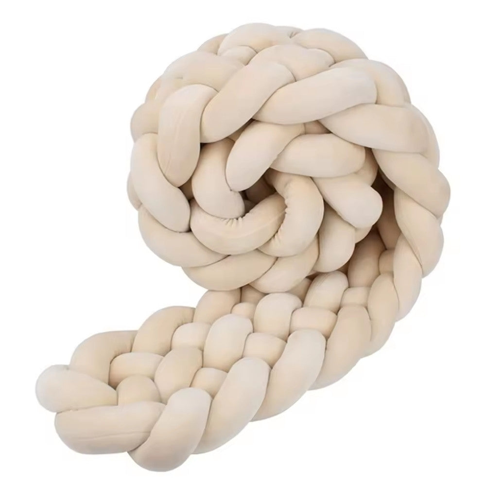 Tresse de Lit Bébé Beige | Tour de Lit Tréssé | Décoration Chambre Enfant