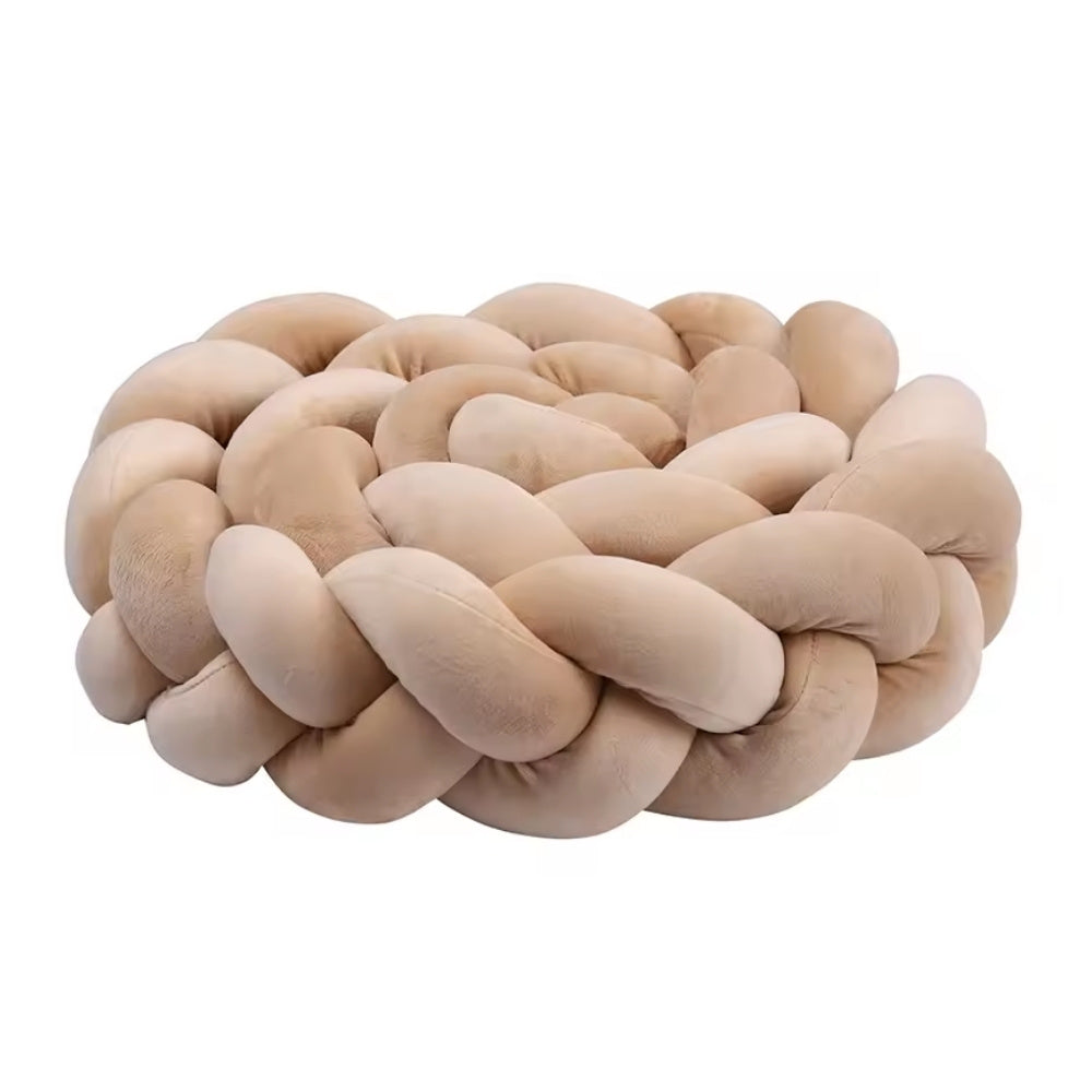 Tresse de Lit Bébé Beige Foncé | Tour de Lit Tréssé | Décoration Chambre Enfant