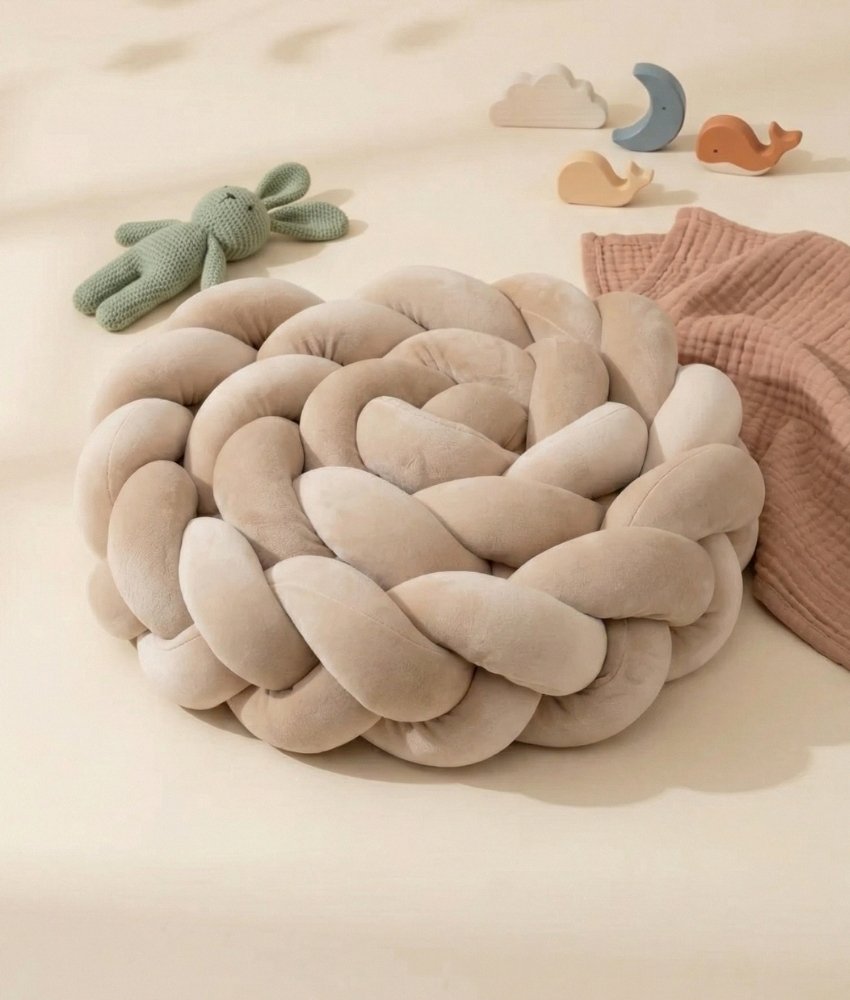 Tresse de lit beige foncé