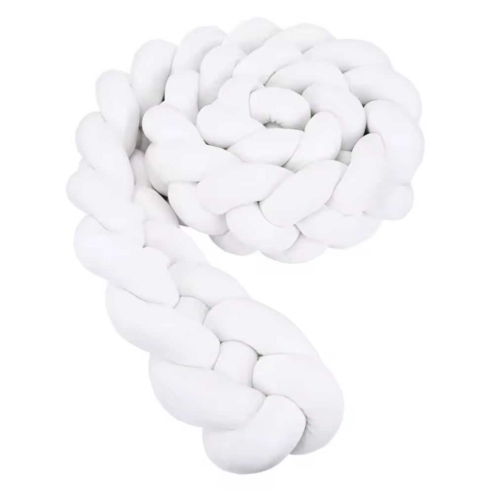 Tresse de Lit Bébé Blanc | Tour de Lit Tréssé | Décoration Chambre Enfant