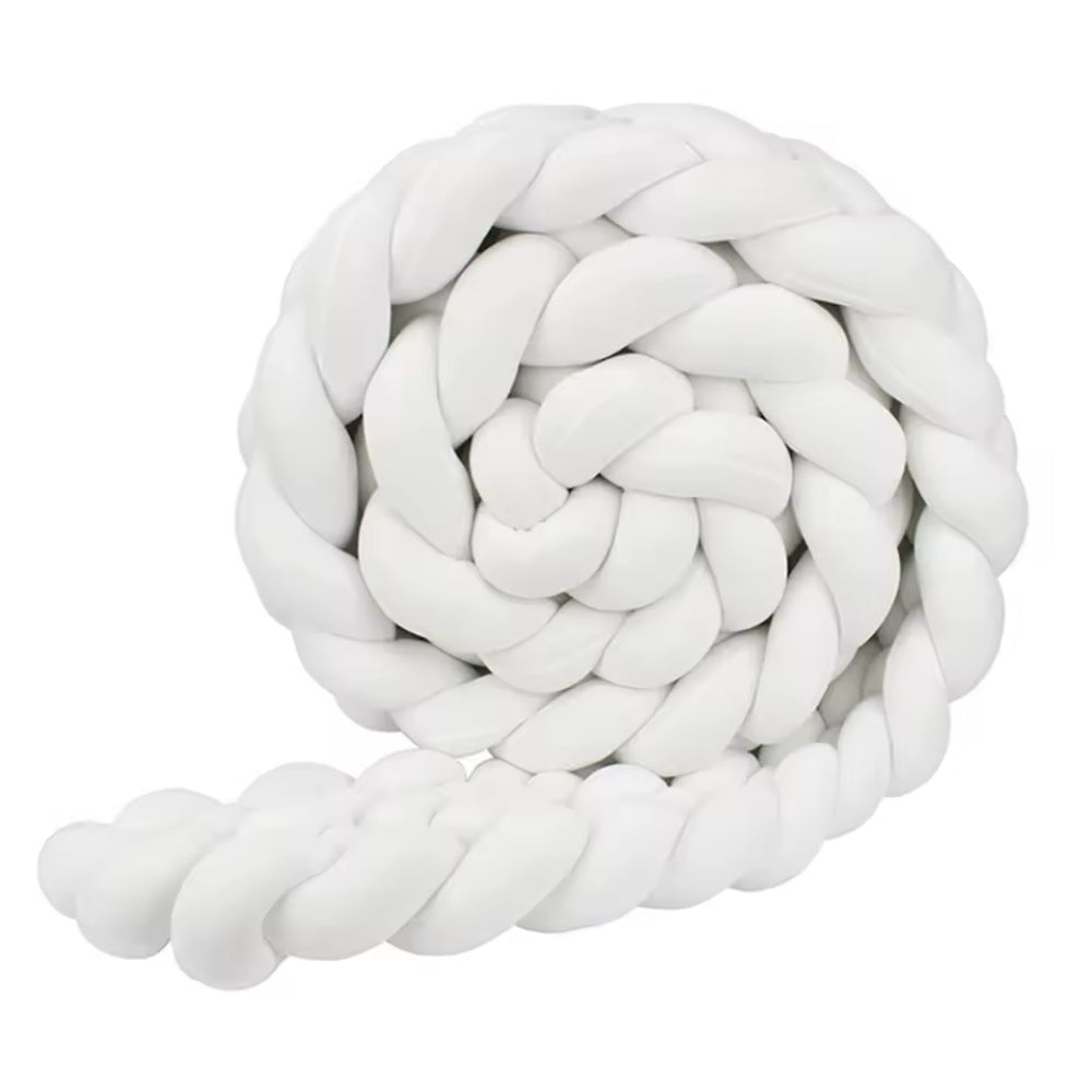 Tresse de Lit Bébé Blanc | Tour de Lit Tréssé | Décoration Chambre Enfant