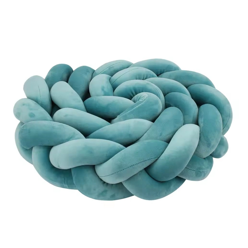 Tresse de Lit Bébé Bleu Canard | Tour de Lit Tréssé | Décoration Chambre Enfant