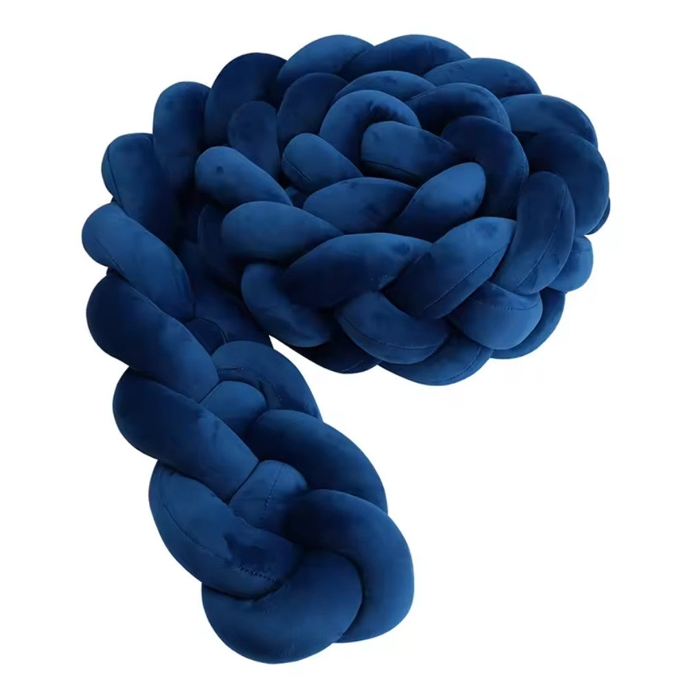 Tresse de Lit Bébé Bleu Marine | Tour de Lit Tréssé | Décoration Chambre Enfant