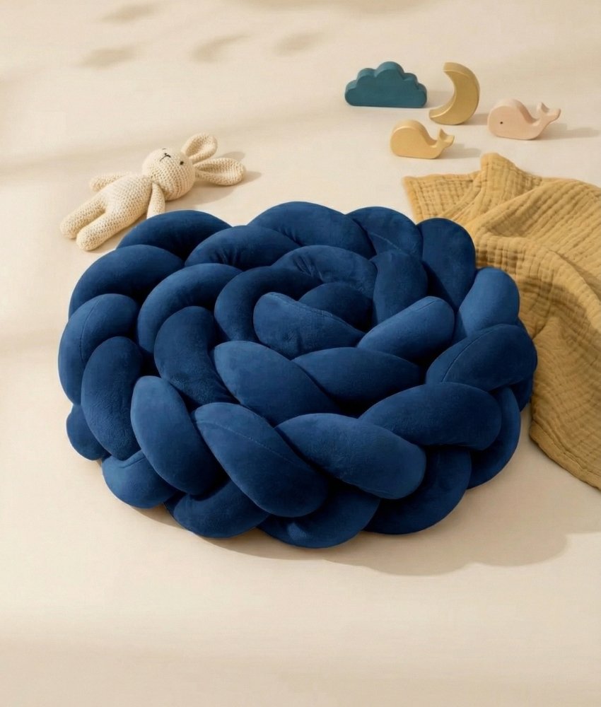 Tresse de lit bleu marine