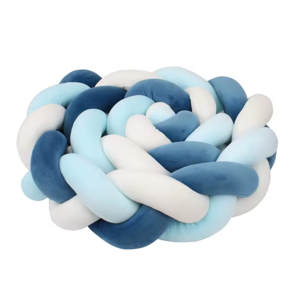 Tresse de Lit - Duo Bleus / Blanc