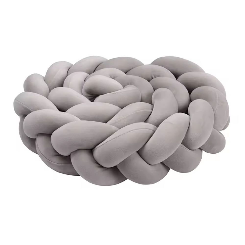 Tresse de Lit Bébé Gris | Tour de Lit Tréssé | Décoration Chambre Enfant