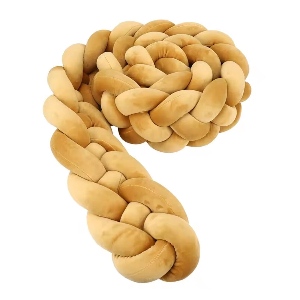 Tresse de Lit Bébé Jaune Moutarde | Tour de Lit Tréssé | Décoration Chambre Enfant