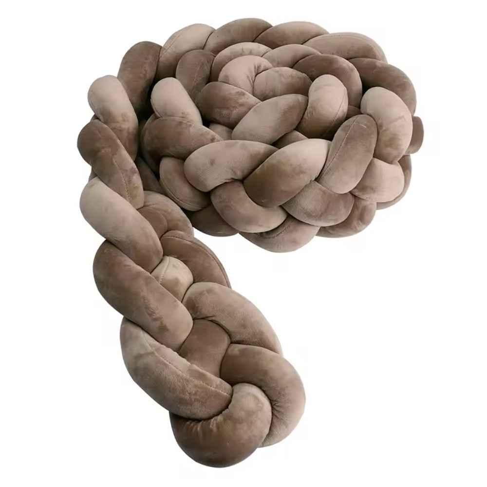 Tresse de Lit Bébé Marron | Tour de Lit Tréssé | Décoration Chambre Enfant