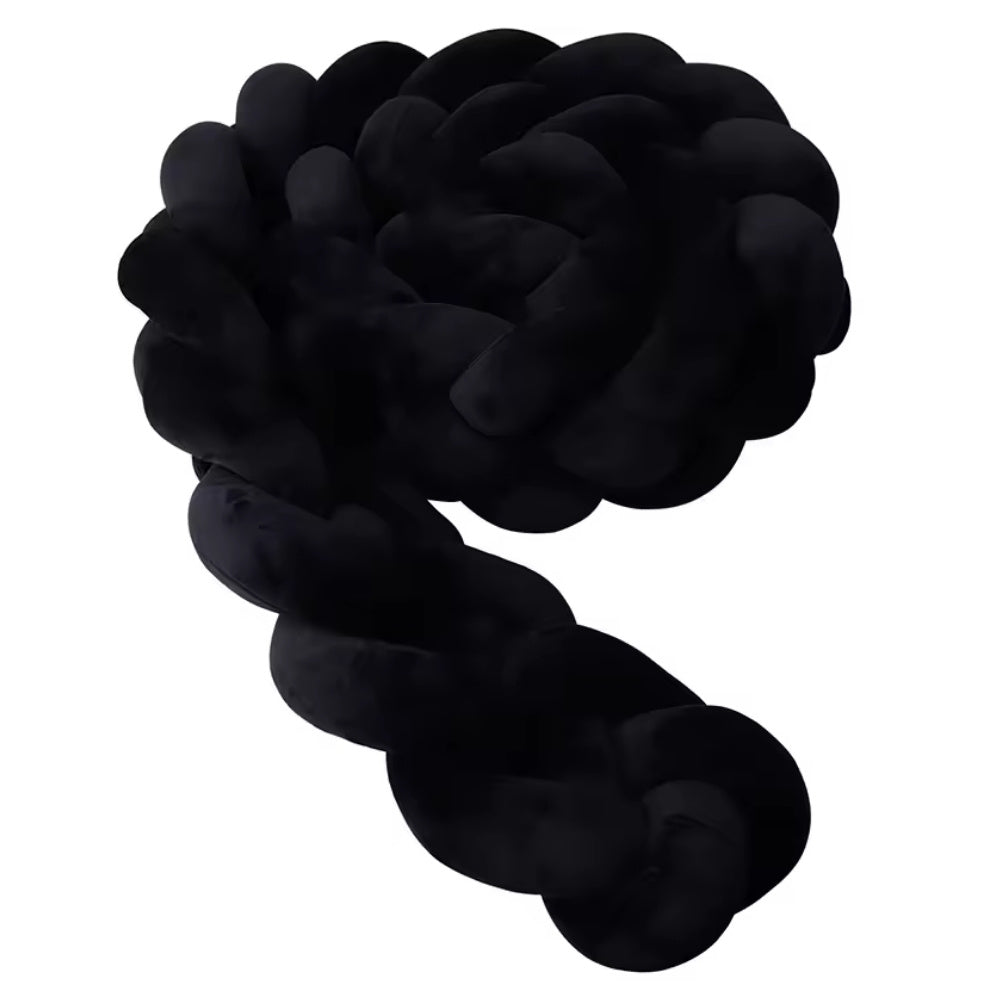 Tresse de Lit Bébé Noir | Tour de Lit Tréssé | Décoration Chambre Enfant