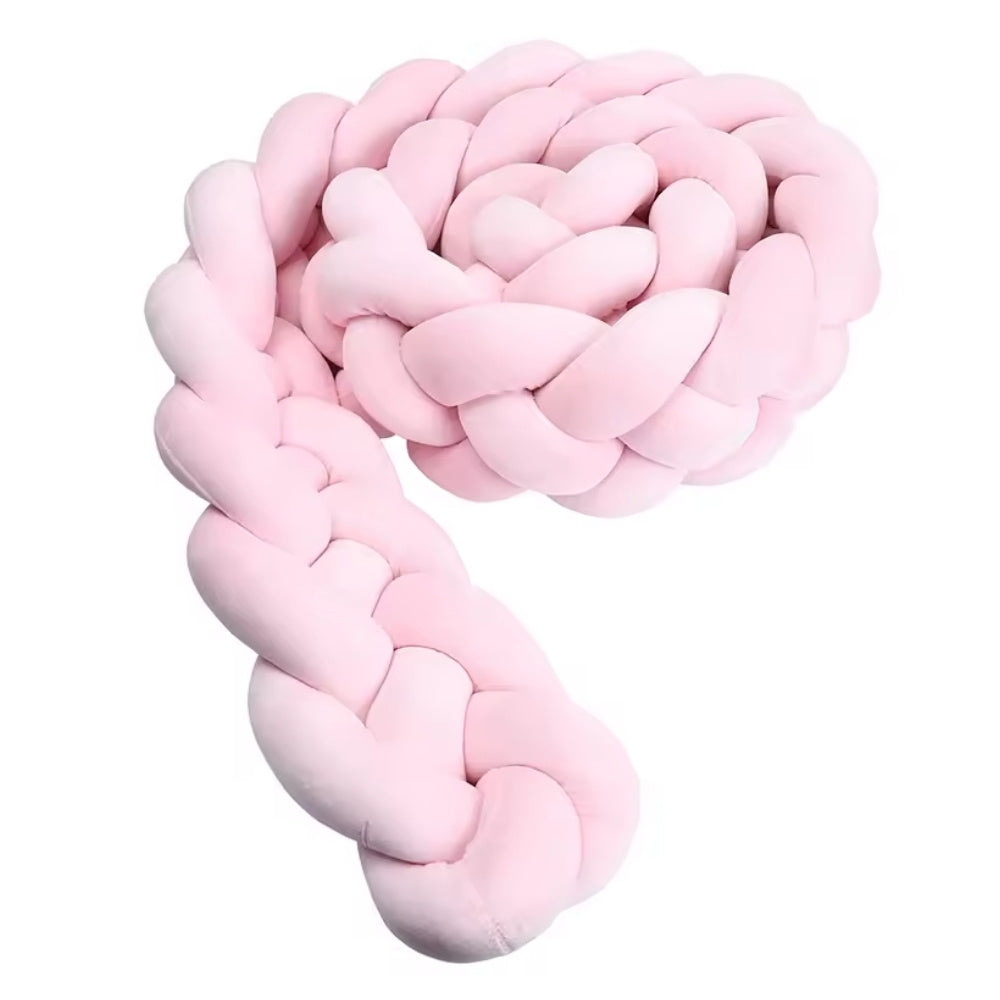 Tresse de Lit Bébé Rose | Tour de Lit Tréssé | Décoration Chambre Enfant