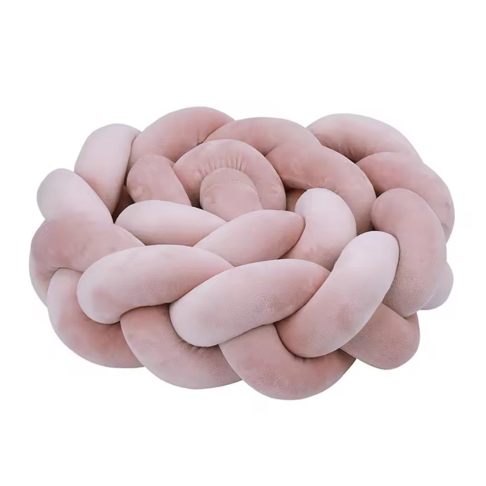 Tresse de Lit Bébé Rose Pâle | Tour de Lit Tréssé | Décoration Chambre Enfant