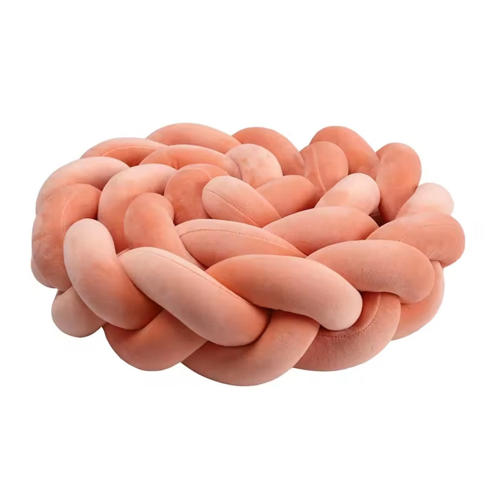 Tresse de Lit Bébé Rose Pêche | Tour de Lit Tréssé | Décoration Chambre Enfant