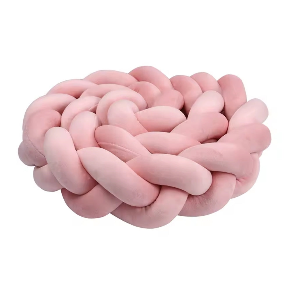 Tresse de Lit Bébé Rose Poudre | Tour de Lit Tréssé | Décoration Chambre Enfant