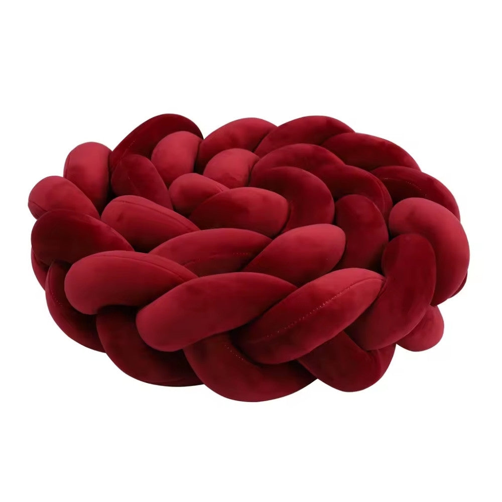 Tresse de Lit Bébé Rouge Bordeaux | Tour de Lit Tréssé | Décoration Chambre Enfant