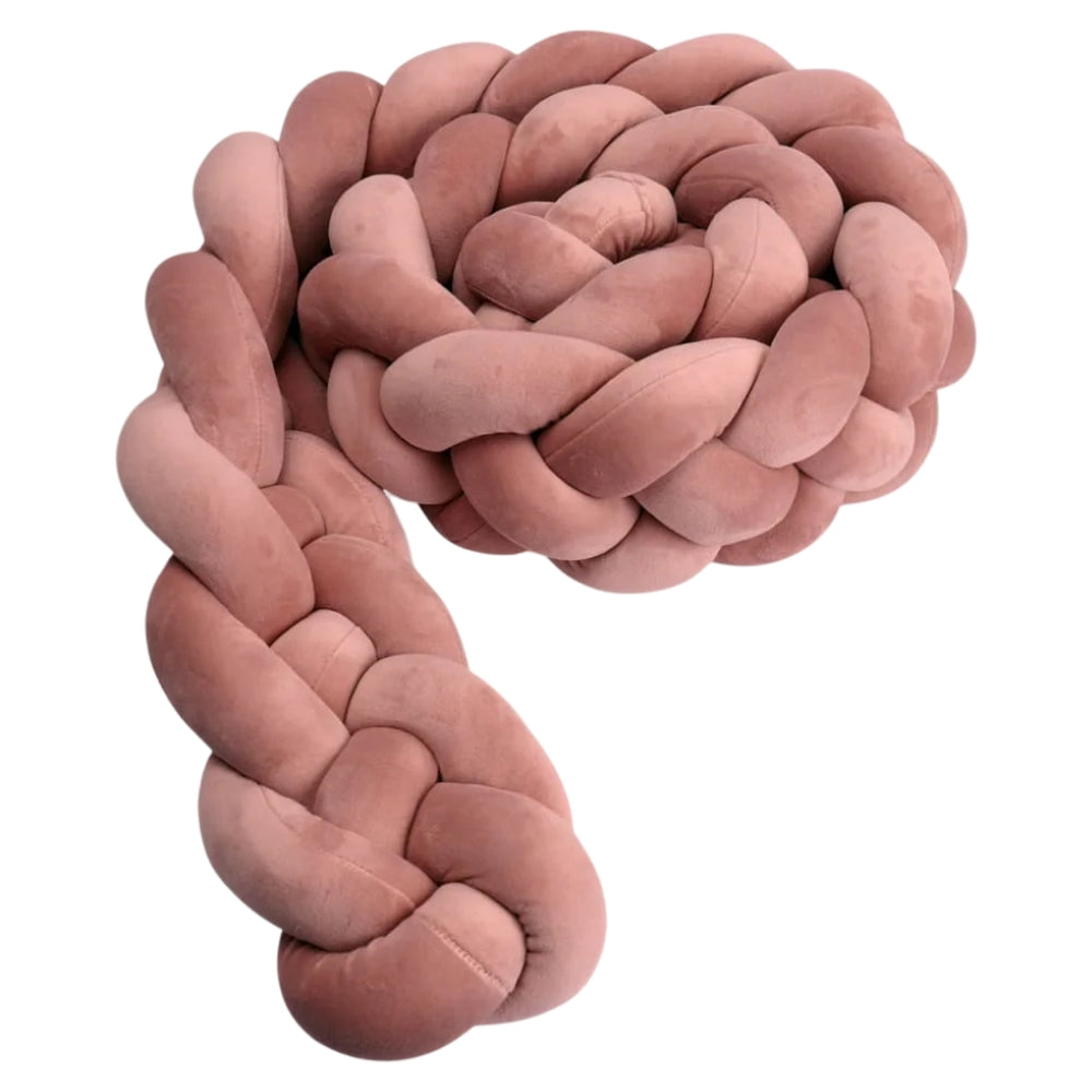 Tresse de Lit Bébé Terracotta | Tour de Lit Tréssé | Décoration Chambre Enfant