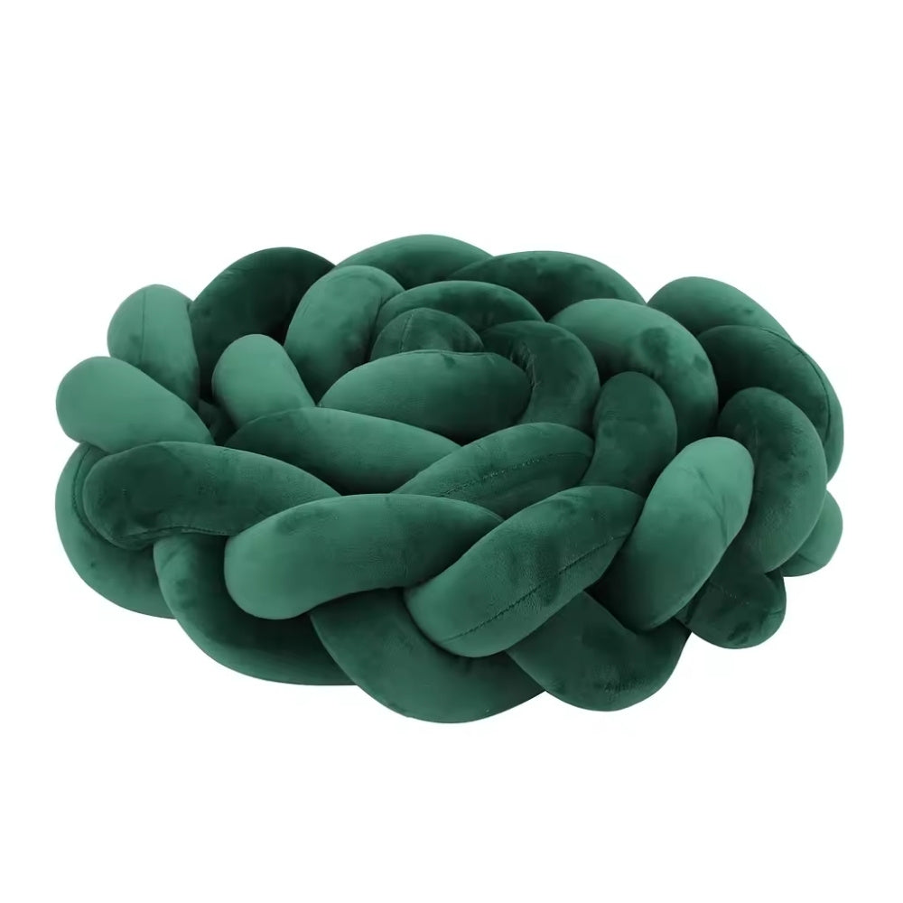 Tresse de Lit Bébé Vert Sapin | Tour de Lit Tréssé | Décoration Chambre Enfant