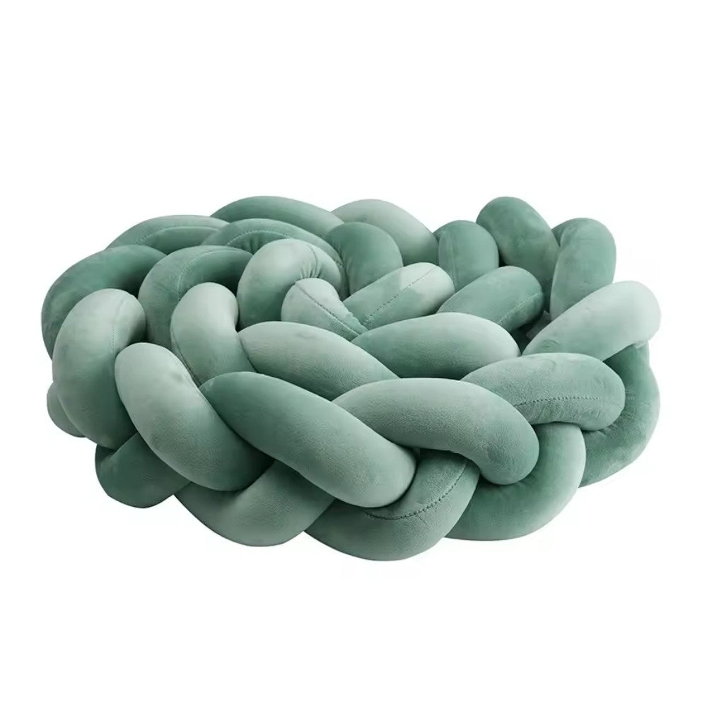 Tresse de Lit Bébé Vert Sauge | Tour de Lit Tréssé | Décoration Chambre Enfant